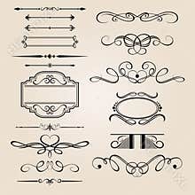Vector Set Border Design Element