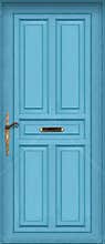 Blue door - with letter box