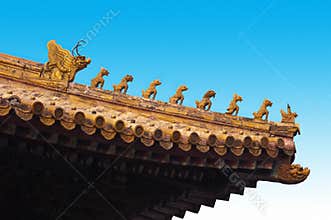 Forbidden City Roof Carving, Beijing China Travel