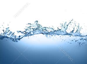 Strong water splashing