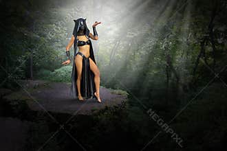 Fantasy Cat Woman Dancing, Cosplay