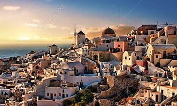 Evening in Oia Santorini