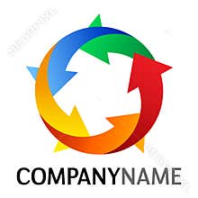 Arrow icon and logo design