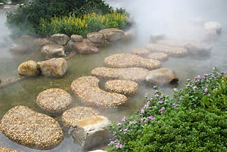 Cobblestone in the garden