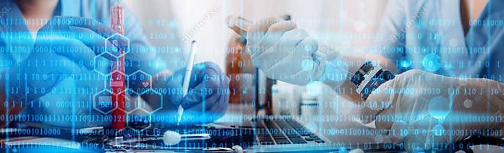 Virtual hospital, telemedicine, online medical, smart health, medical technology development concept. Doctor using digital tablet