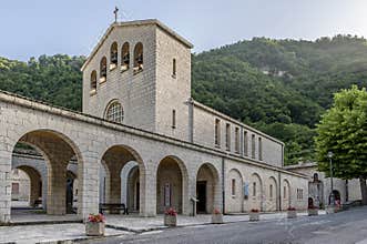 The Opera Sanctuary of Santa Rita in Roccaporena in the historic center of the town, Cascia, Italy