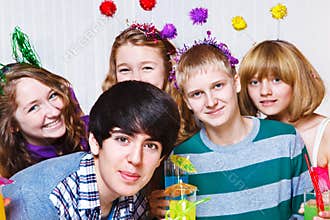Teens at the party