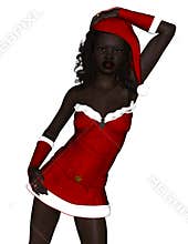 Santa African Woman