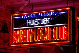 New Orleans Hustler Barely Legal Club Sign