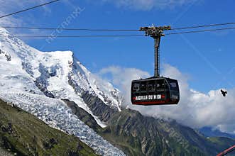 Cable car to the Aiguille du Midi