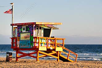 Lifeguard on Venice beach, Los Angeles