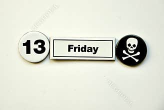 Superstition concept : Friday 13th