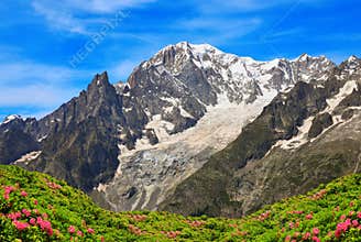 Mont Blanc  Monte Bianco , Aosta valley, Italy.