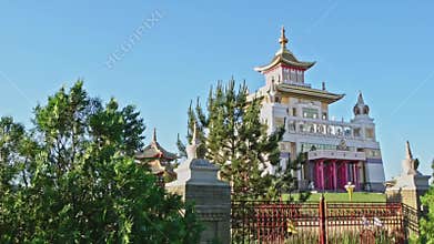 Pan View at Golden Abode of Buddha Shakyamuni in Elista, Kalmyk Republic, Russia