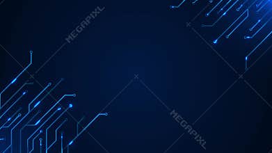 4K Loop Futuristic motherboard circuit graphic animation background.