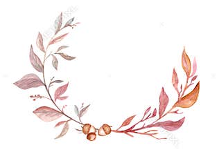 Watercolor Autumn Clipartwith white beige orange pumpkins Fall Clip Art Fall Leaves Berries Acorns Fall