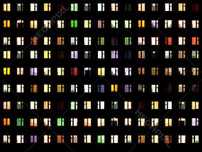 Seamless texture - night windows