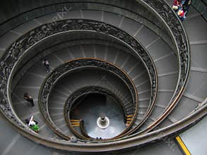Circular Stairway in The Vatican - Rome, Italy