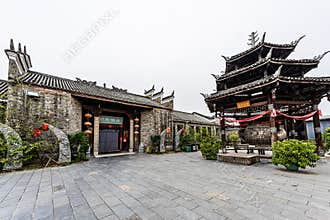 Dongqing Water Village folk architecture in Guilin, Guangxi