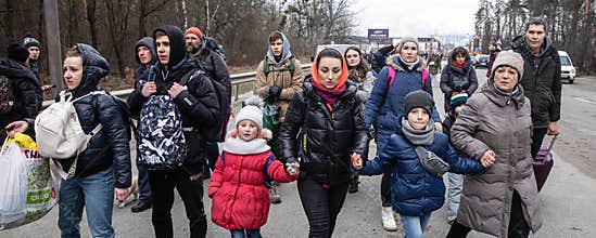 War of Russia against Ukraine. War refugees in Ukraine