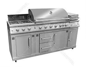 Bbq gas grill, isolated
