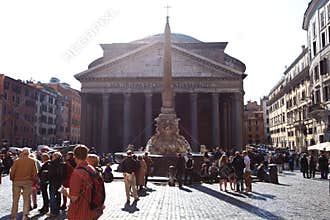 Tourists at the Pantheon