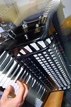 Playing accordion