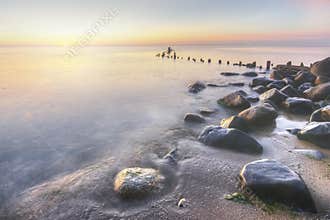 Lake Michigan Shore at Sunrise