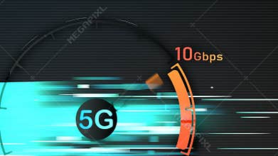 5G broadband connection speed background