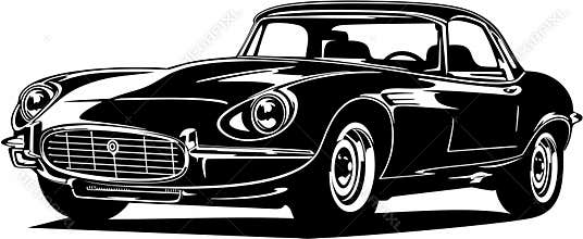 Classic vintage retro legendary British car Jaguar E-Type