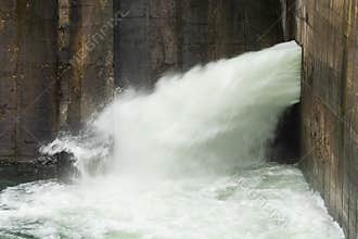 Strong Man-made Waterfall