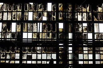 Interior of abandoned industrial hall