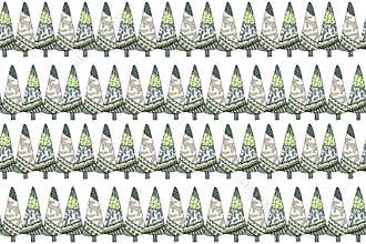 Nice doodle christmas tree vector seamless pattern