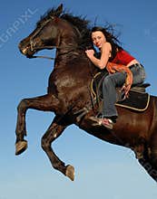 Teen and horse