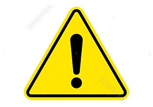 Warning sign attention caution exclamation sign, alert danger yellow triangle icon