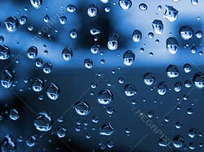 Rain drops on a window