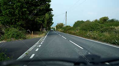 Driving country road B3157 near Swyre