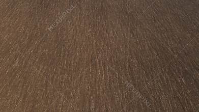 Top view or aerial drone view on plowed agricultural field. Agricultural concept. 4k resolution.