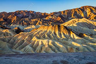 National parks usa southwest landscape of rocks and petrified sand dunes in NP Valley of Death