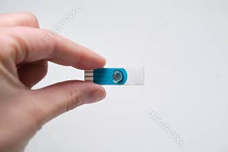 Hand holding biomaterial 3D printed onto a nano electrode