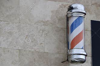 Blue White and Red Barber Pole