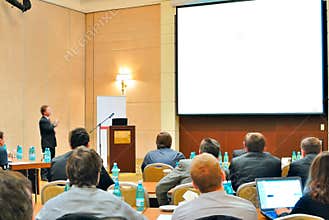 Conference, presentation in auditorium