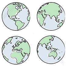 Globe views vector
