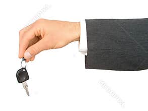 Hand Holding Car Key