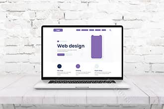 Laptop computer with web page layout