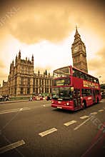 Red bus in London