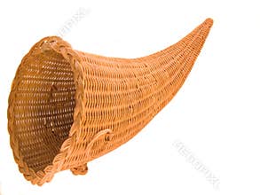 Wicker Cornucopia Basket