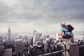 Tourist in the city