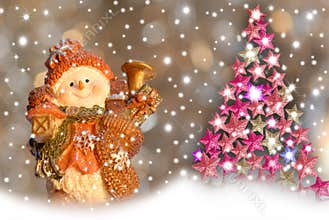 Christmas Cards, Snowman and Christmas tree.