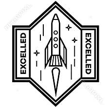 Excelled isolated on white sign , badge, stamp